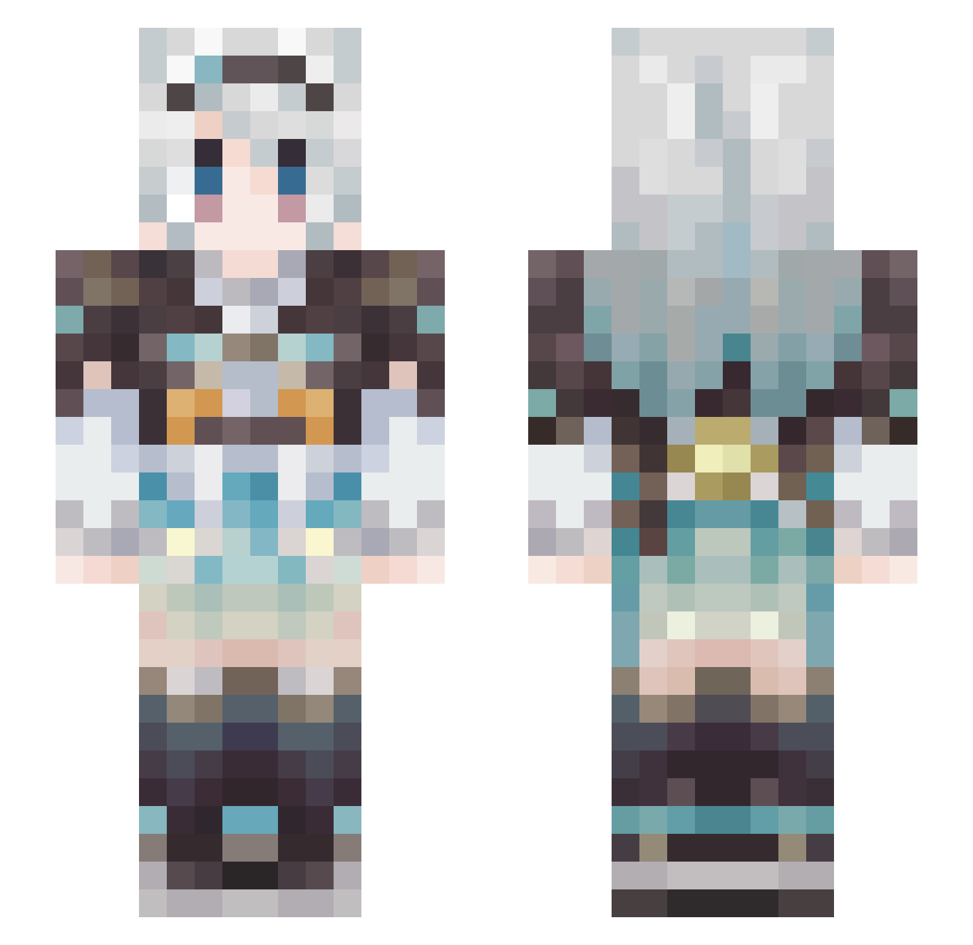 Der_baiyunya Minecraft skin, front and back view