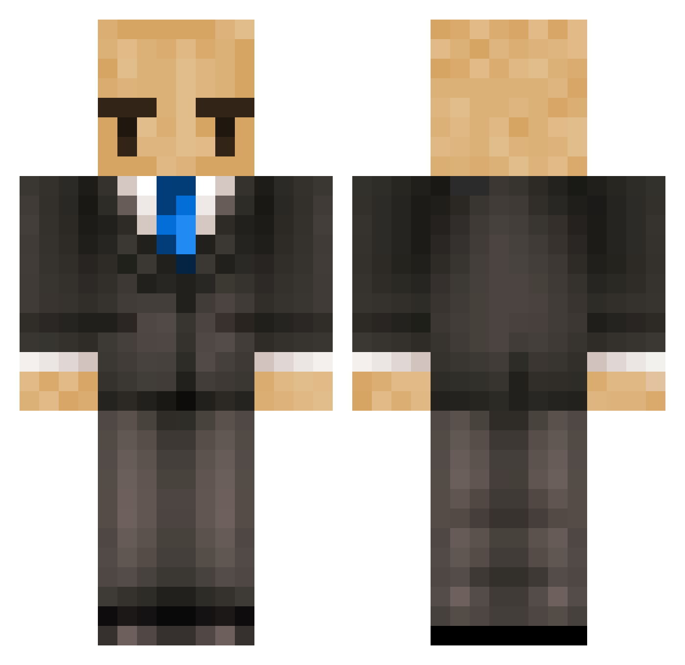 JuliusSwagGamer Minecraft skin, front and back view
