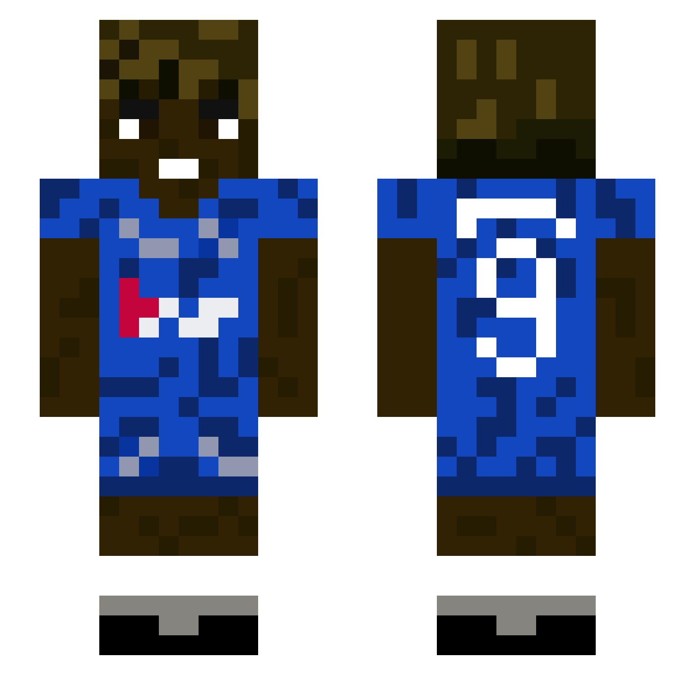 Tammy_Abraham Minecraft skin, front and back view