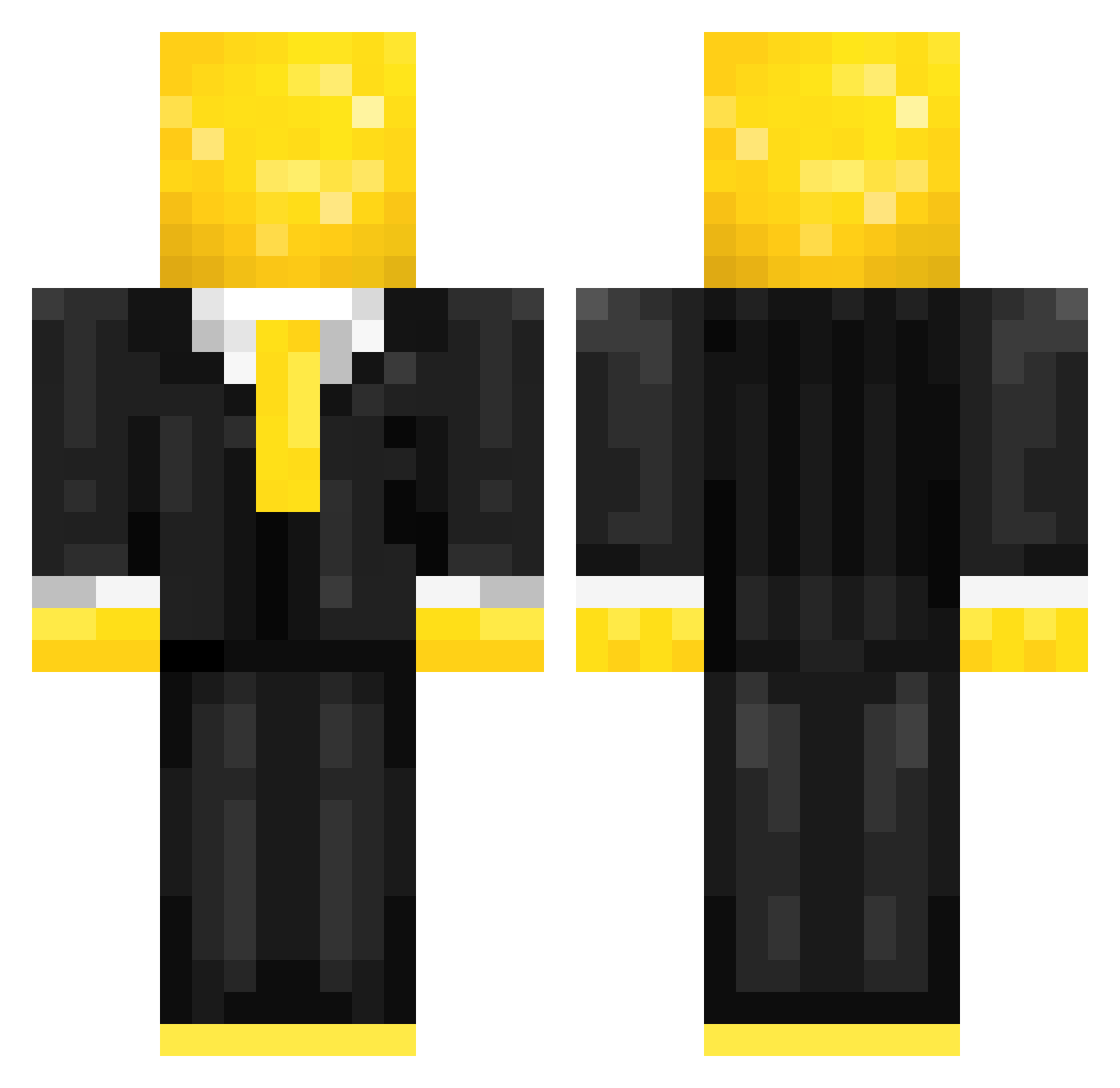 citronade Minecraft skin, front and back view