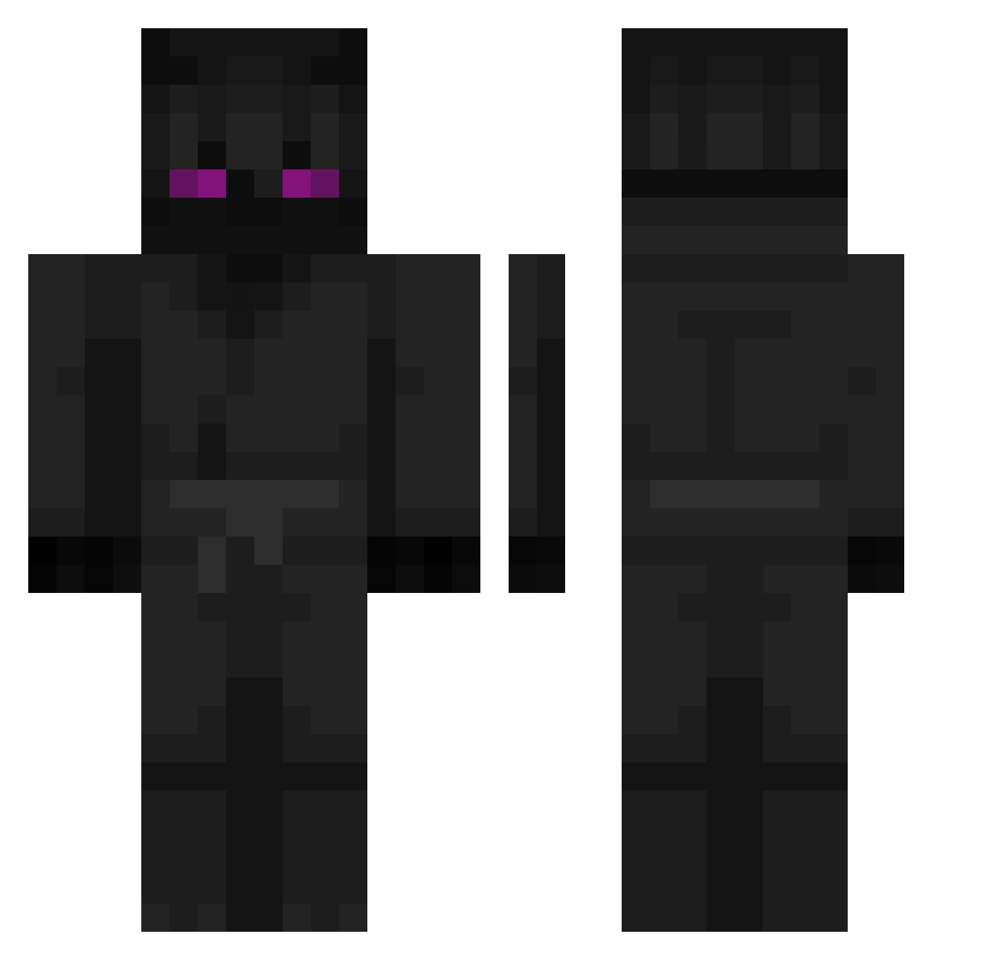RNGzuz187 Minecraft skin, front and back view