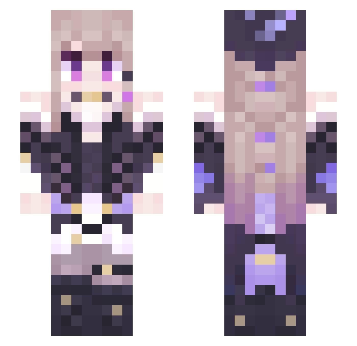 sadieeeeeeeeeeee Minecraft skin, front and back view