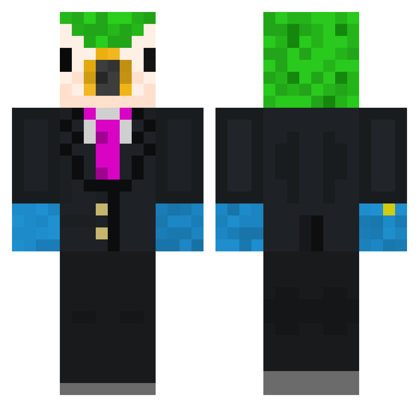 AwesomeKoolbox Minecraft skin, front and back view