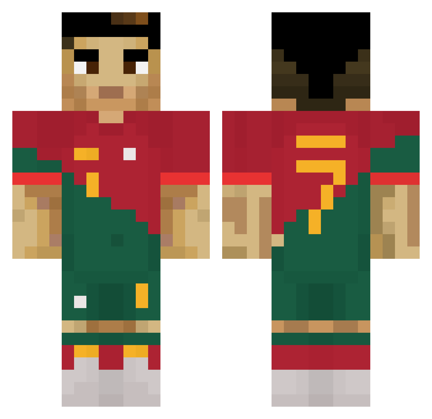 Vladszq Minecraft skin, front and back view