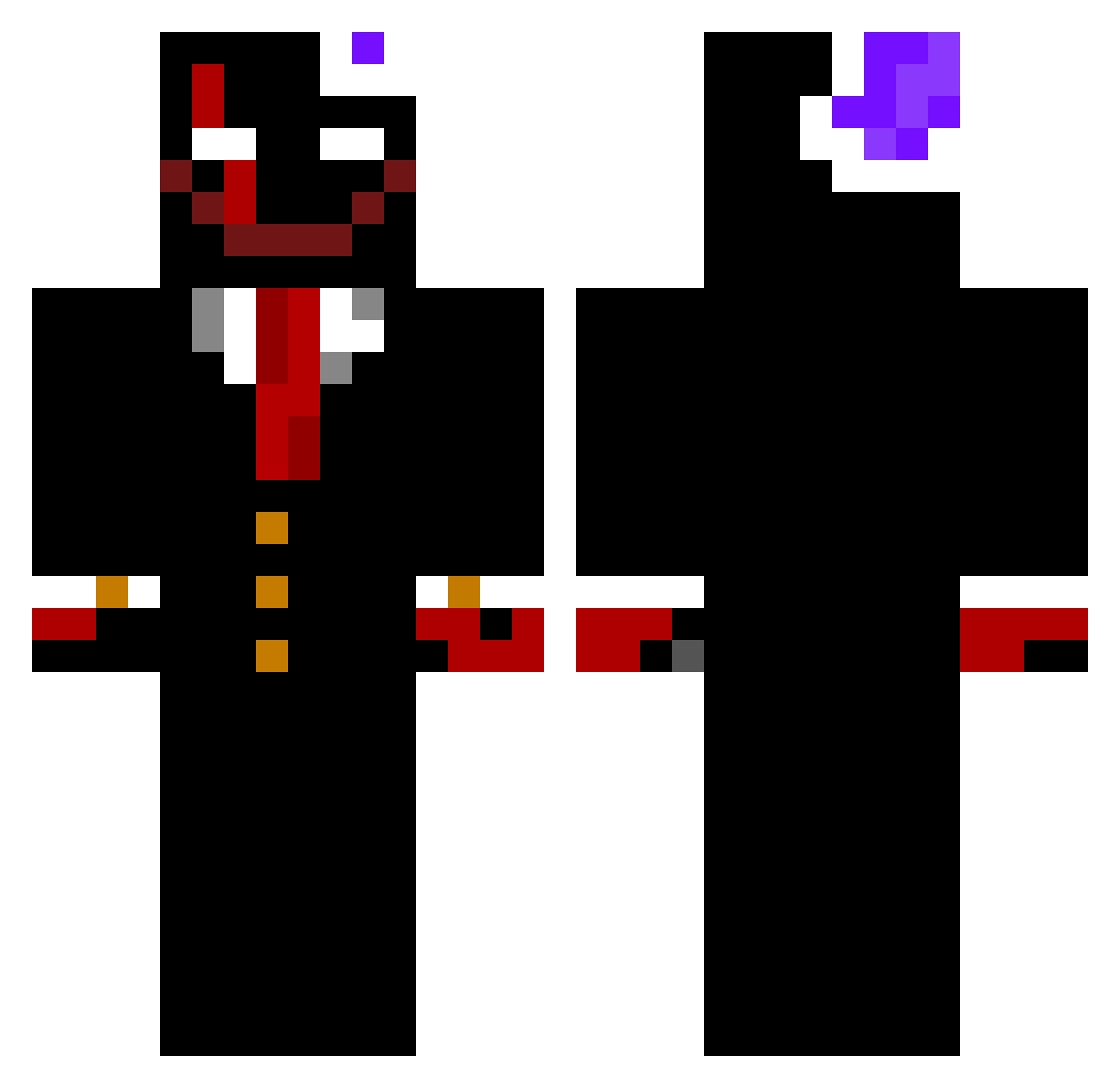 Tuuko_gaming Minecraft skin, front and back view