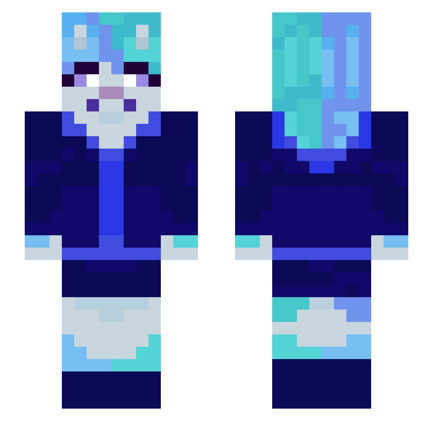 MICRO1111 Minecraft skin, front and back view