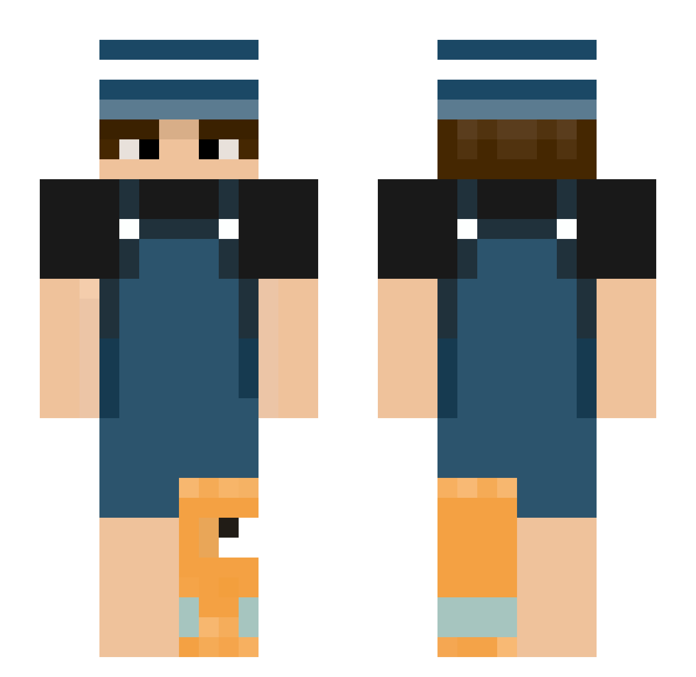 Itqy_ Minecraft skin, front and back view