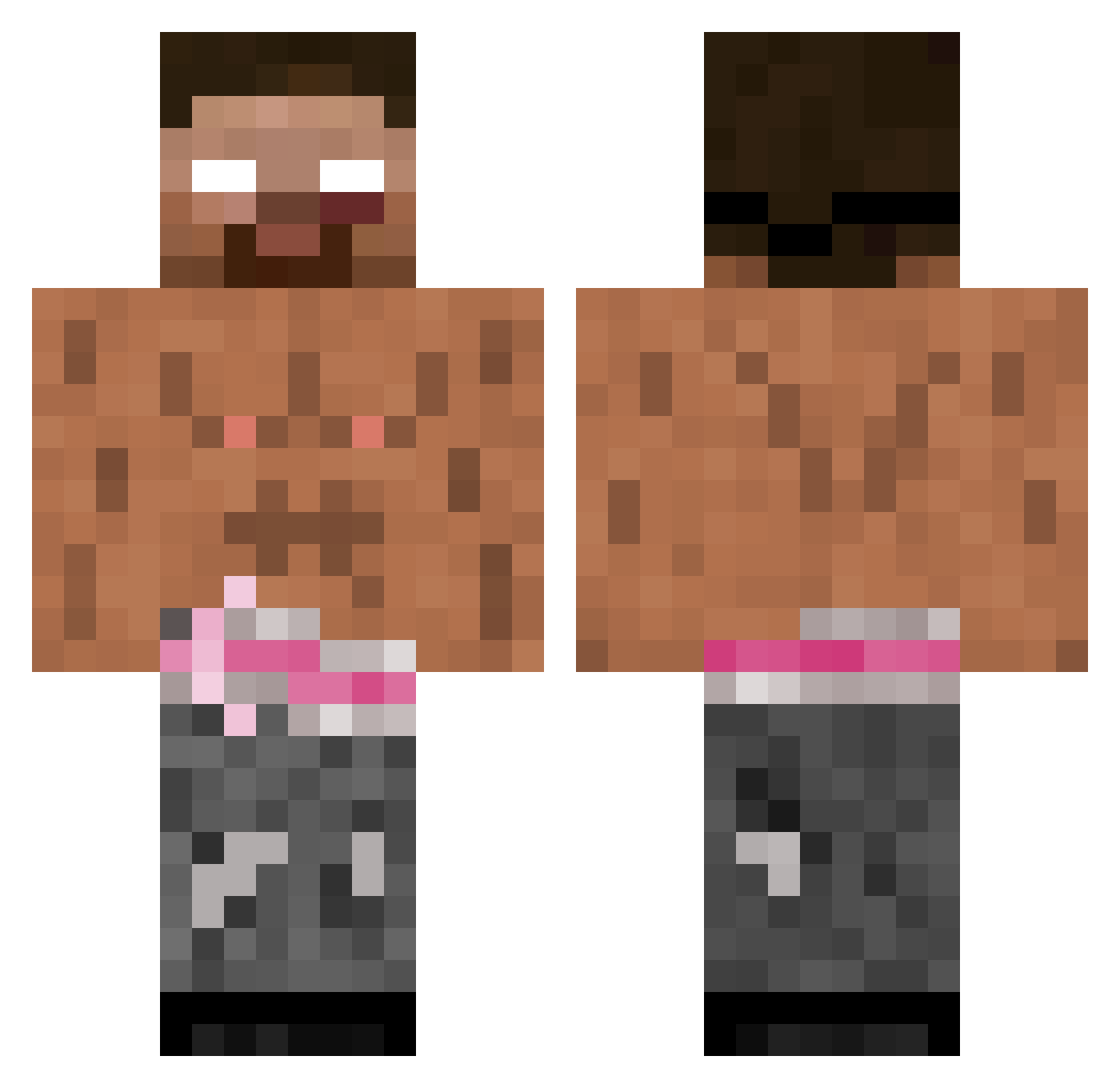misswhenwetalked Minecraft skin, front and back view