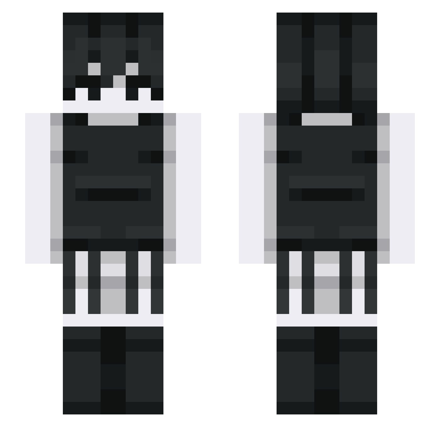 earthmovre Minecraft skin, front and back view