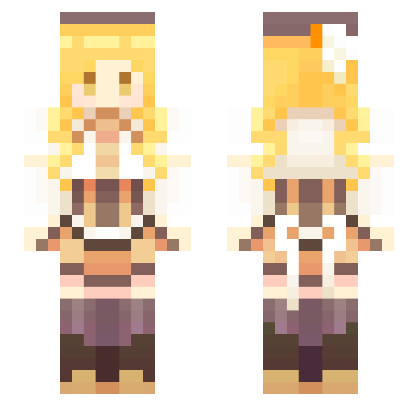 pufferfish_0_ Minecraft skin, front and back view