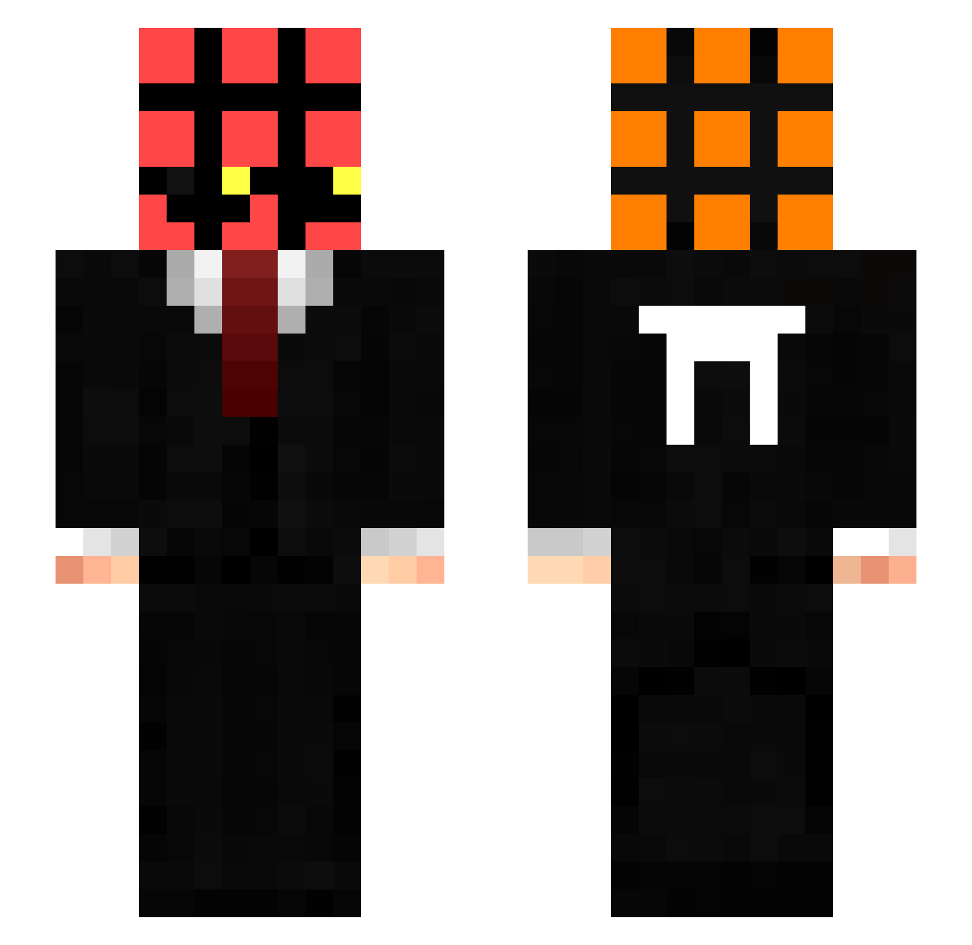 Tomson2013 Minecraft skin, front and back view