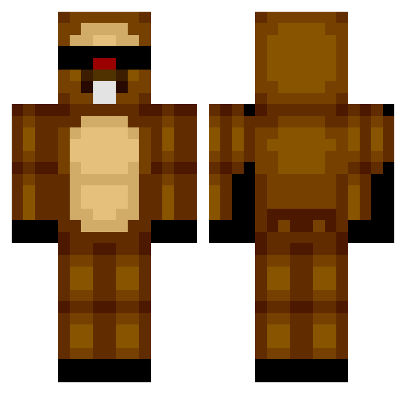 En4noDeP4n4 Minecraft skin, front and back view