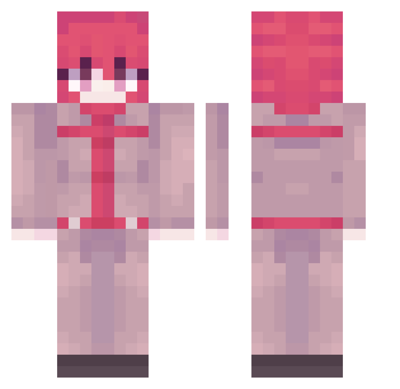 Badeye4 Minecraft skin, front and back view