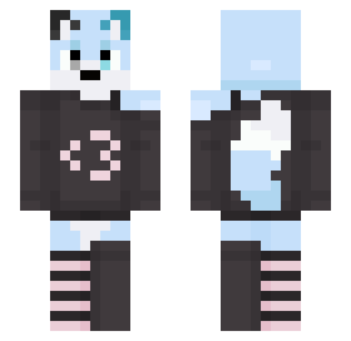 FajnyNick_321 Minecraft skin, front and back view