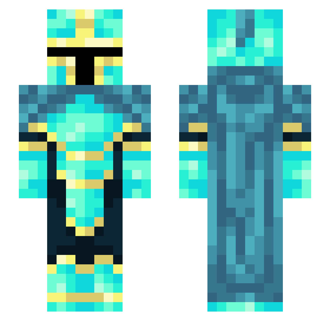mrot1238 Minecraft skin, front and back view