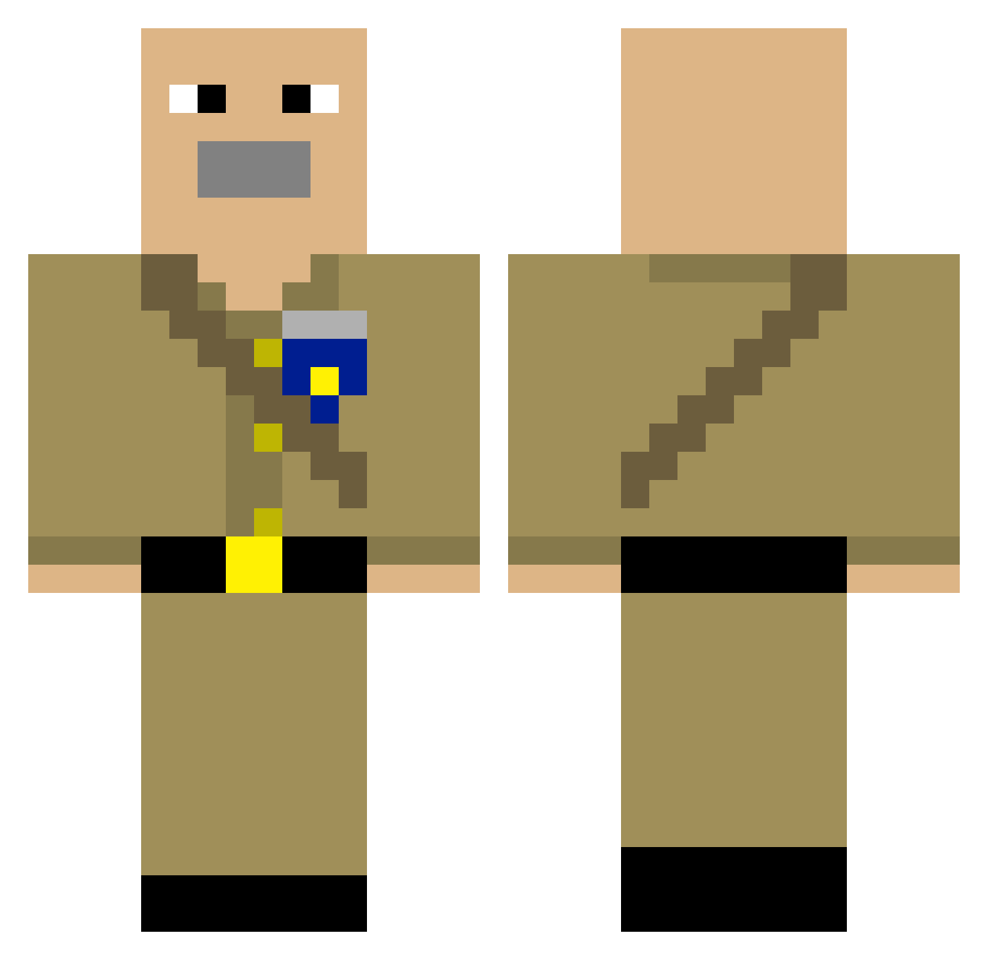 Rytm_the_ghost21 Minecraft skin, front and back view