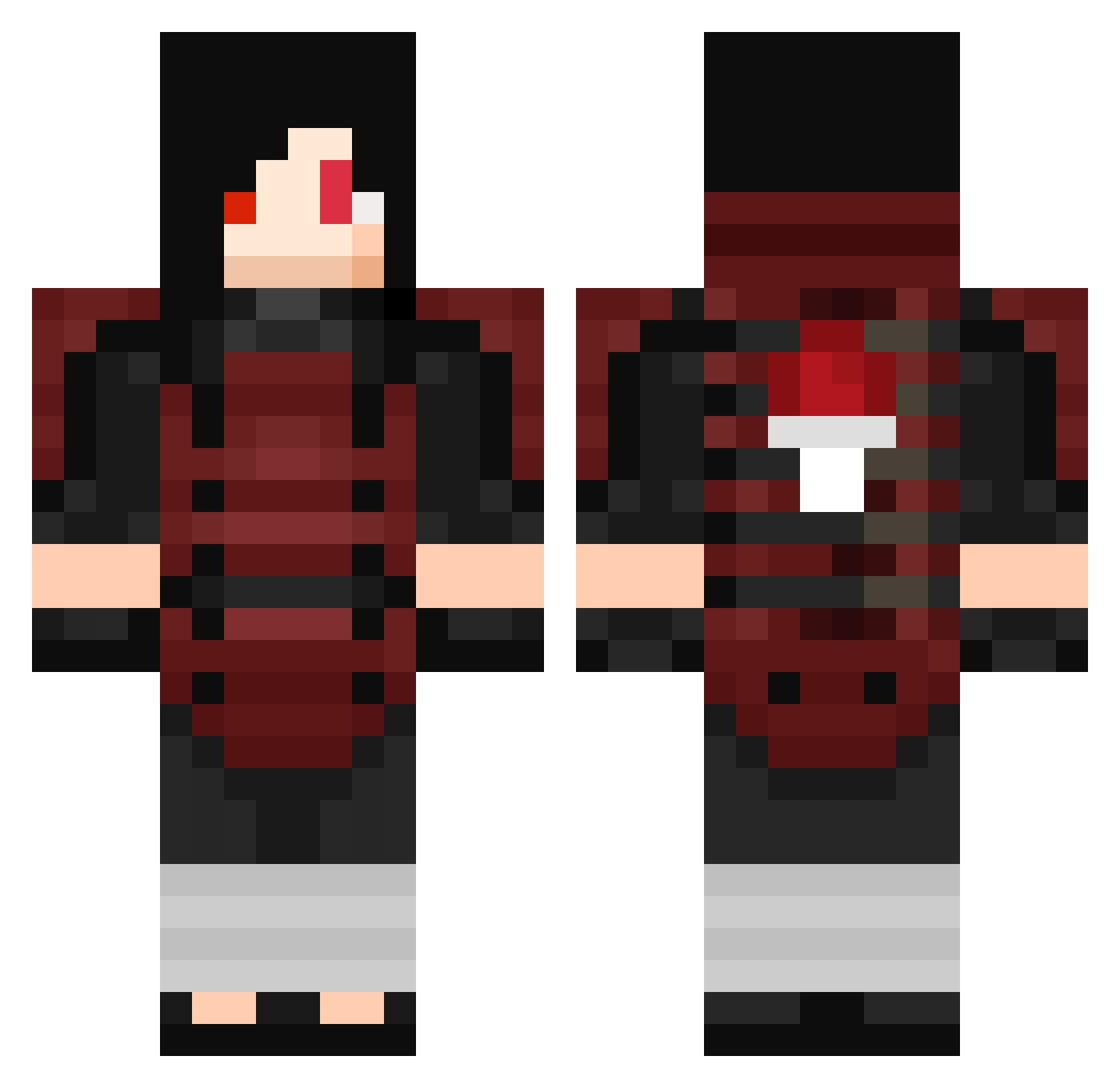 Madara171 Minecraft skin, front and back view