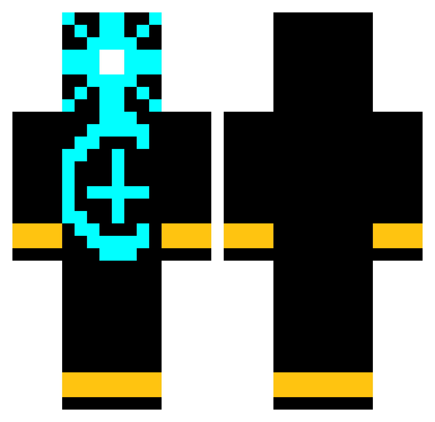 JunnieBug Minecraft skin, front and back view