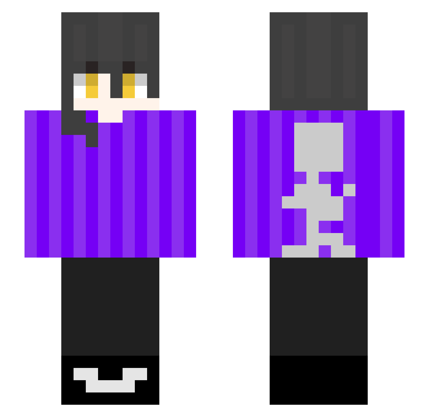 DiqiuNPC9527 Minecraft skin, front and back view