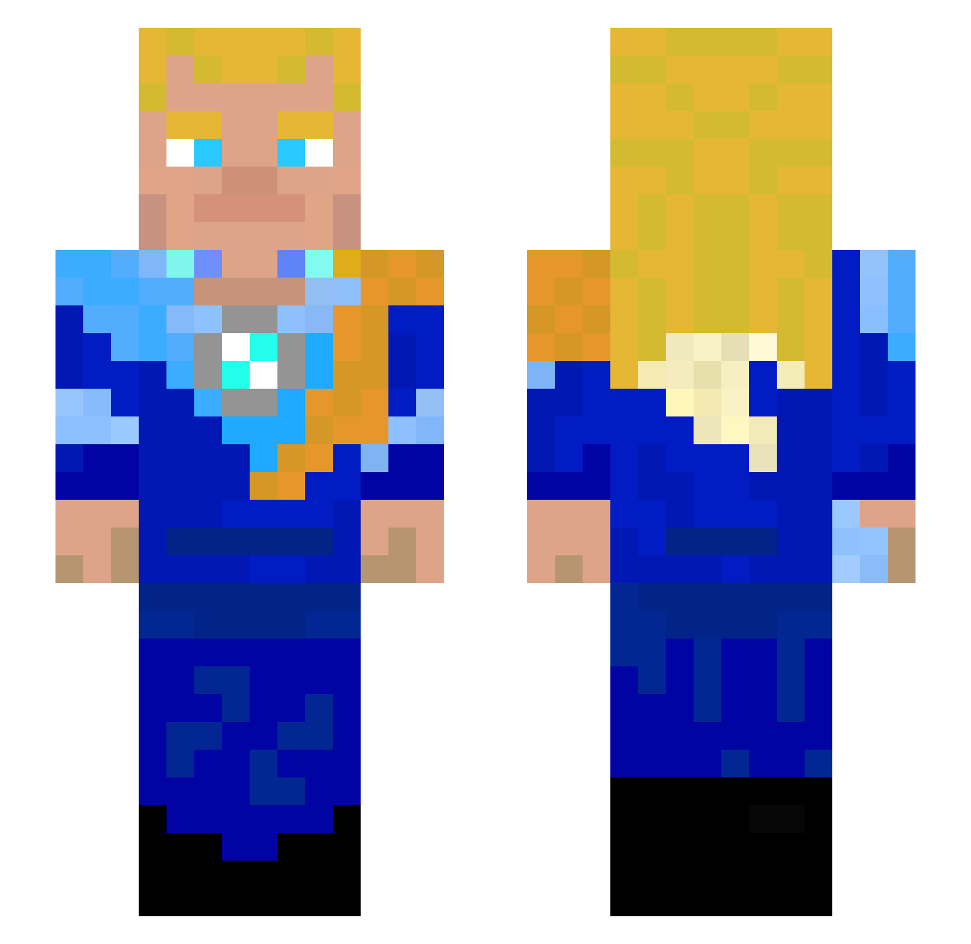 IIPiot4rII Minecraft skin, front and back view