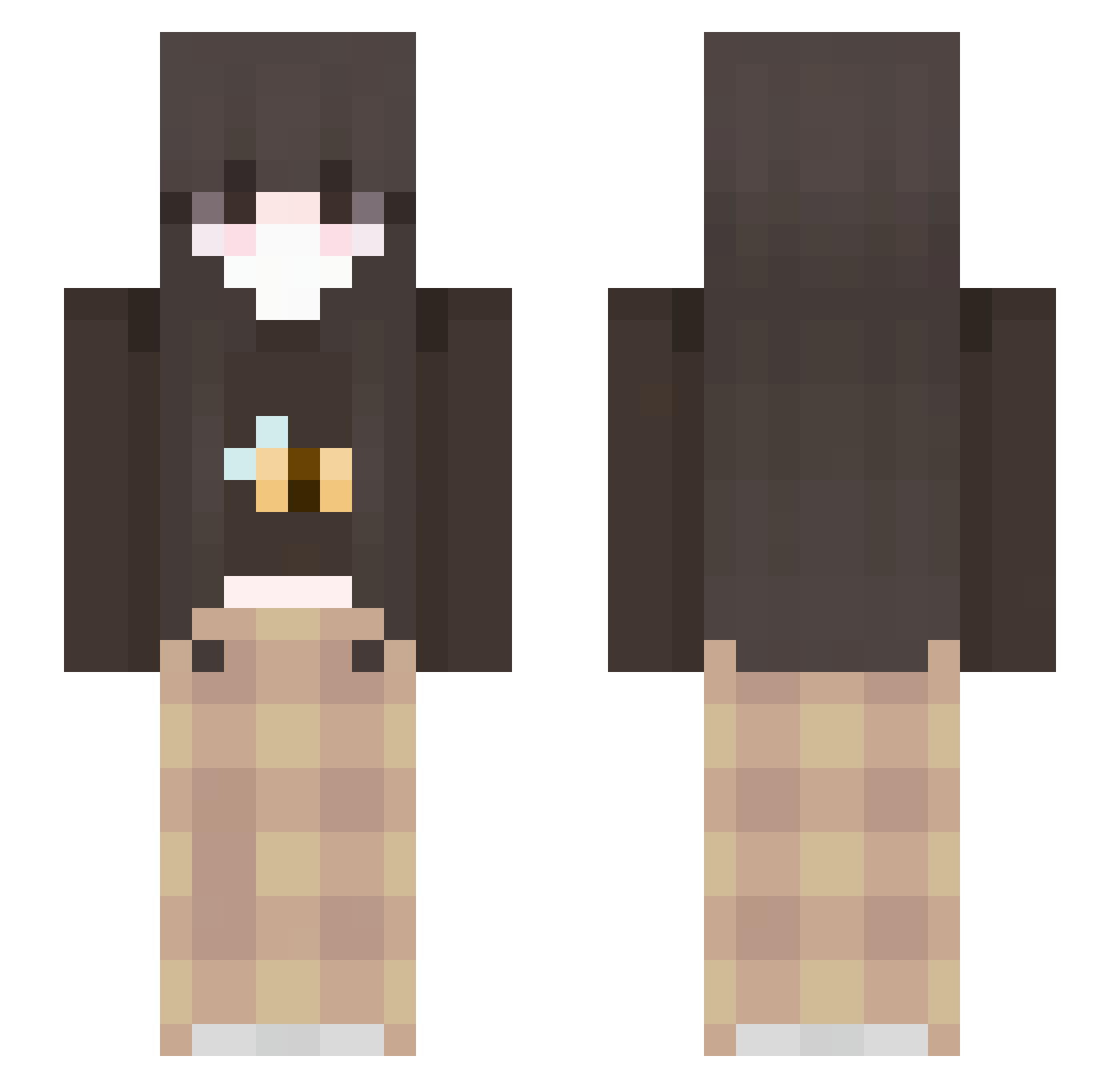 HongGe2015 Minecraft skin, front and back view