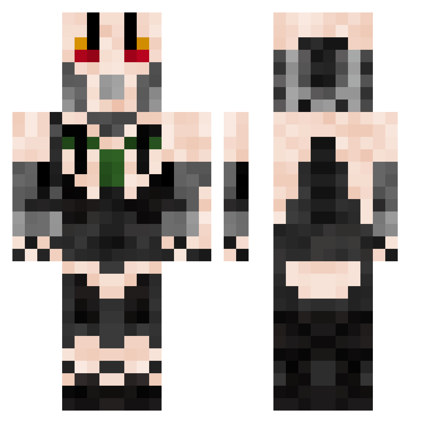purpboix2 Minecraft skin, front and back view