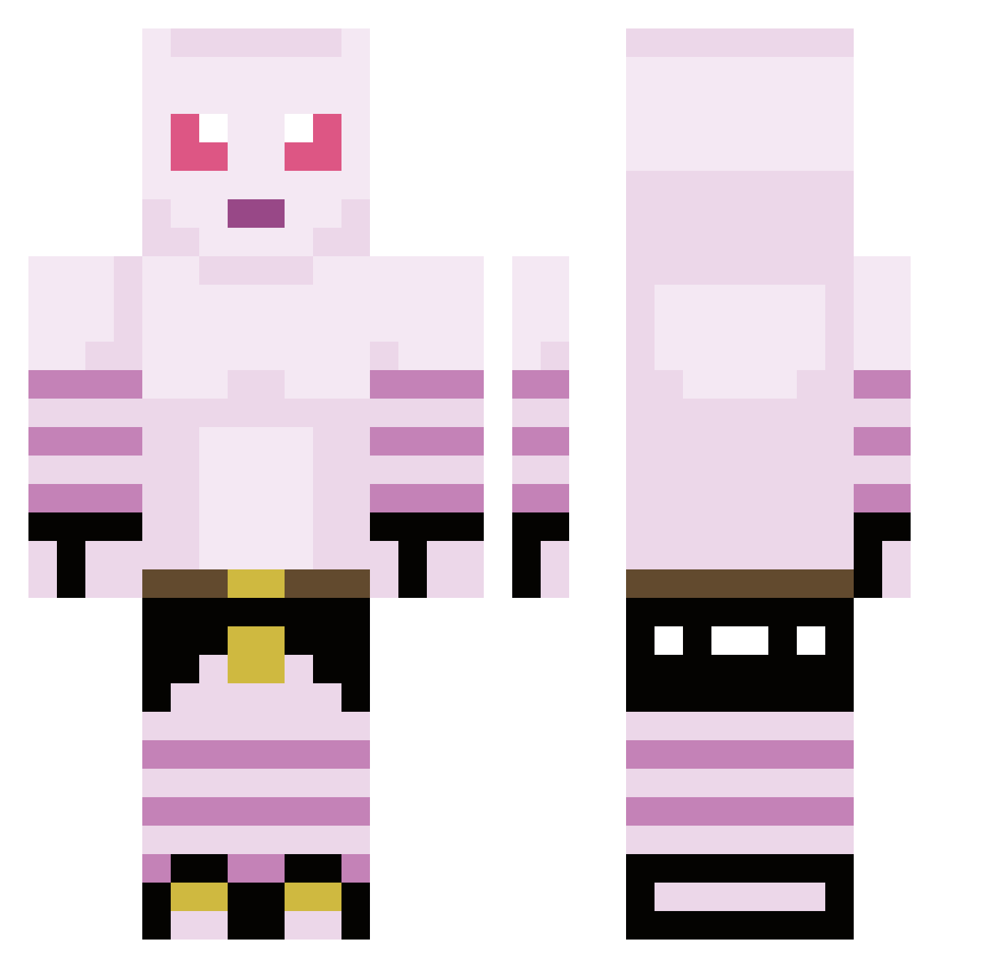 addicted_kong Minecraft skin, front and back view