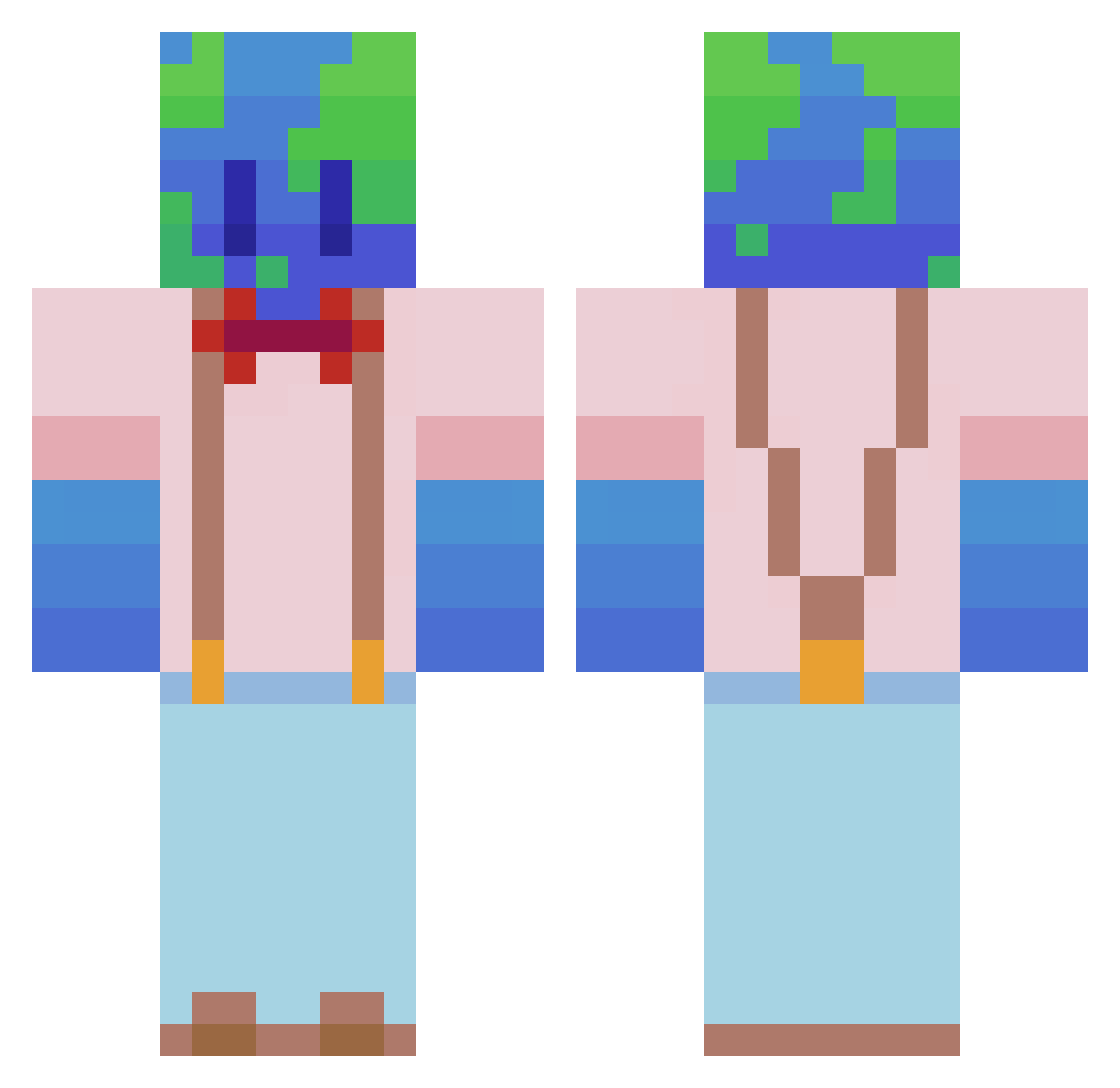 real_vgi Minecraft skin, front and back view