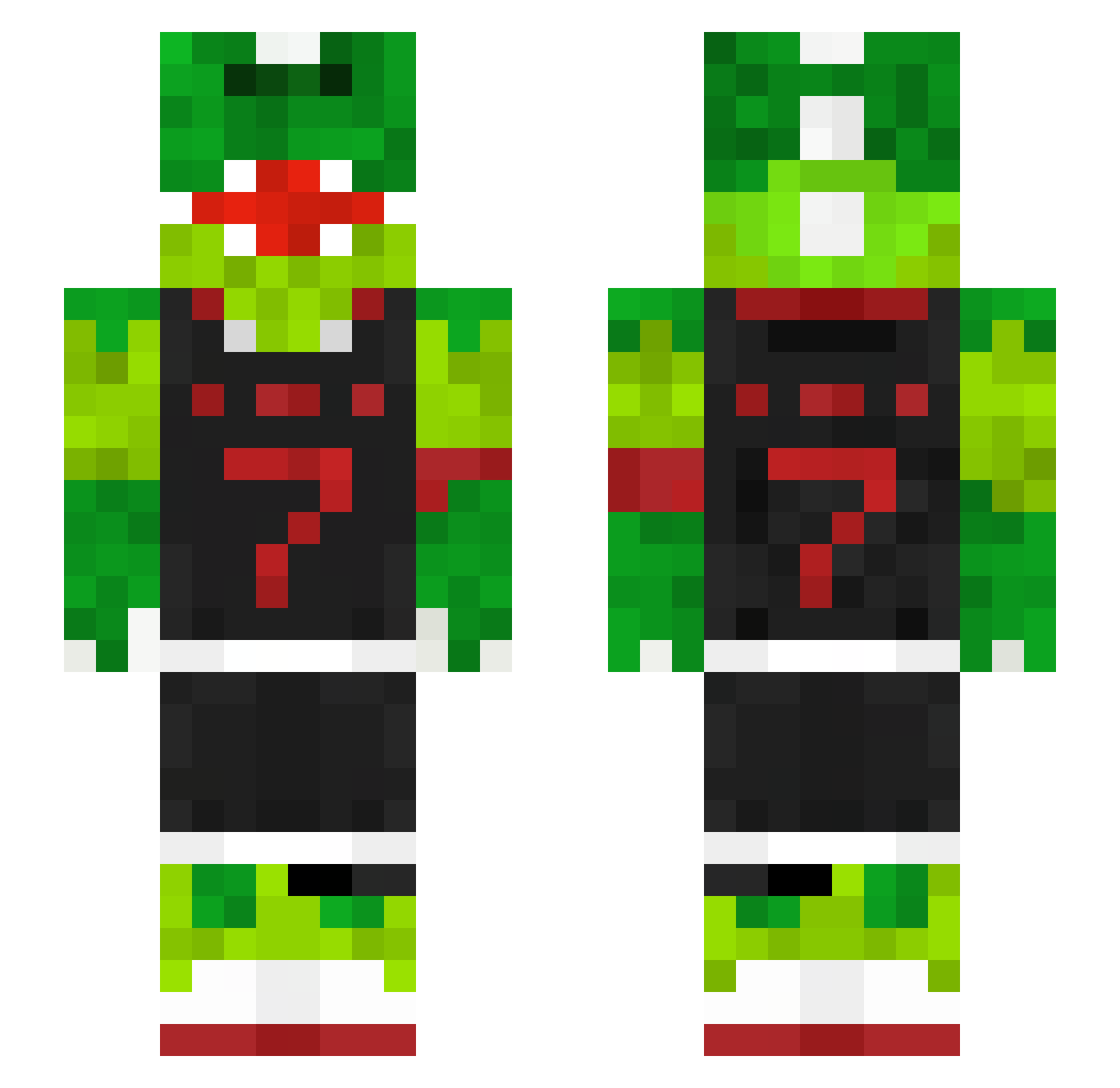 CruzBJ Minecraft skin, front and back view