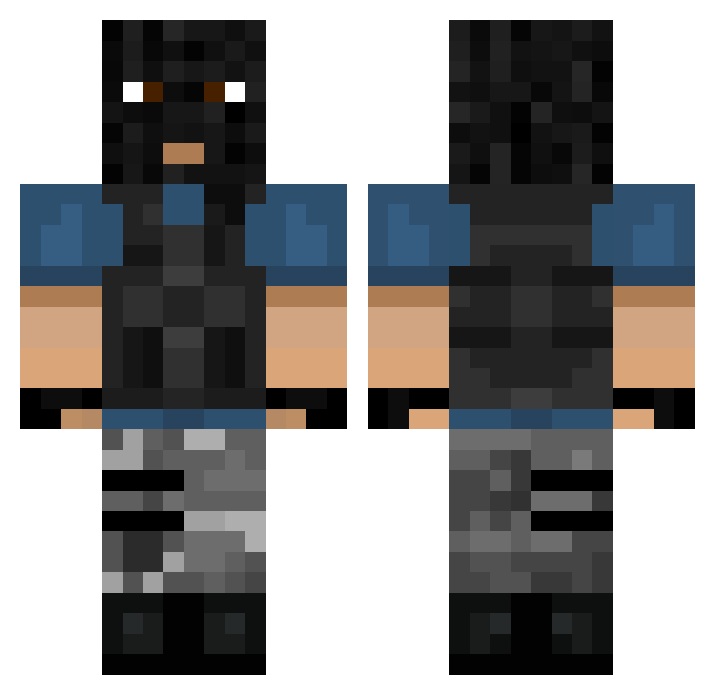 Enderking_007 Minecraft skin, front and back view