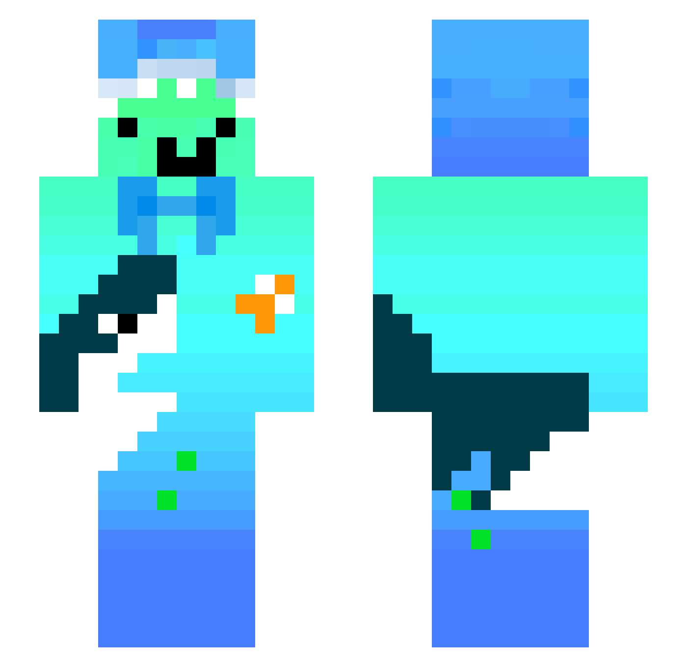 Arix_Sword Minecraft skin, front and back view