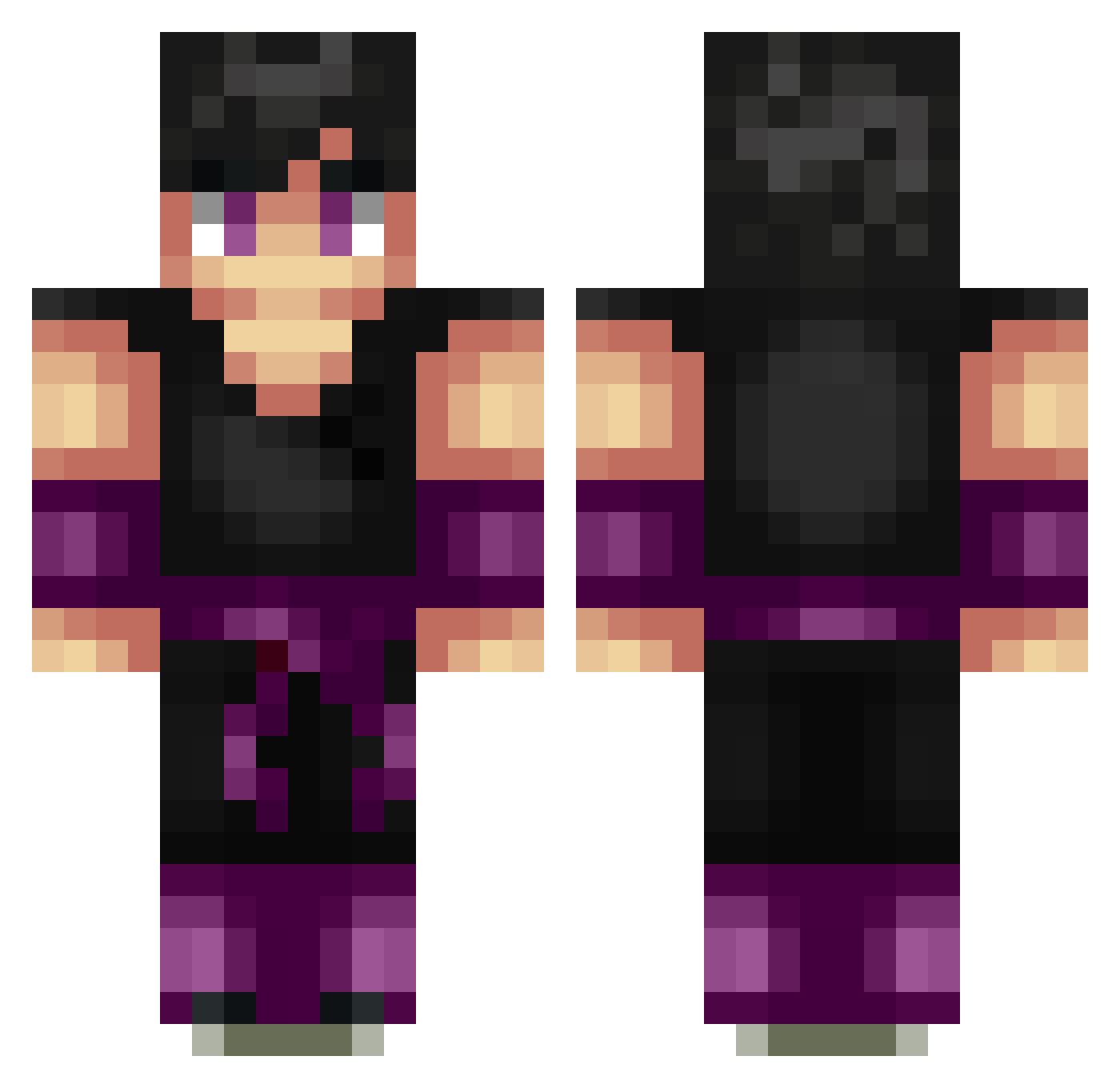 ur_Mudder Minecraft skin, front and back view