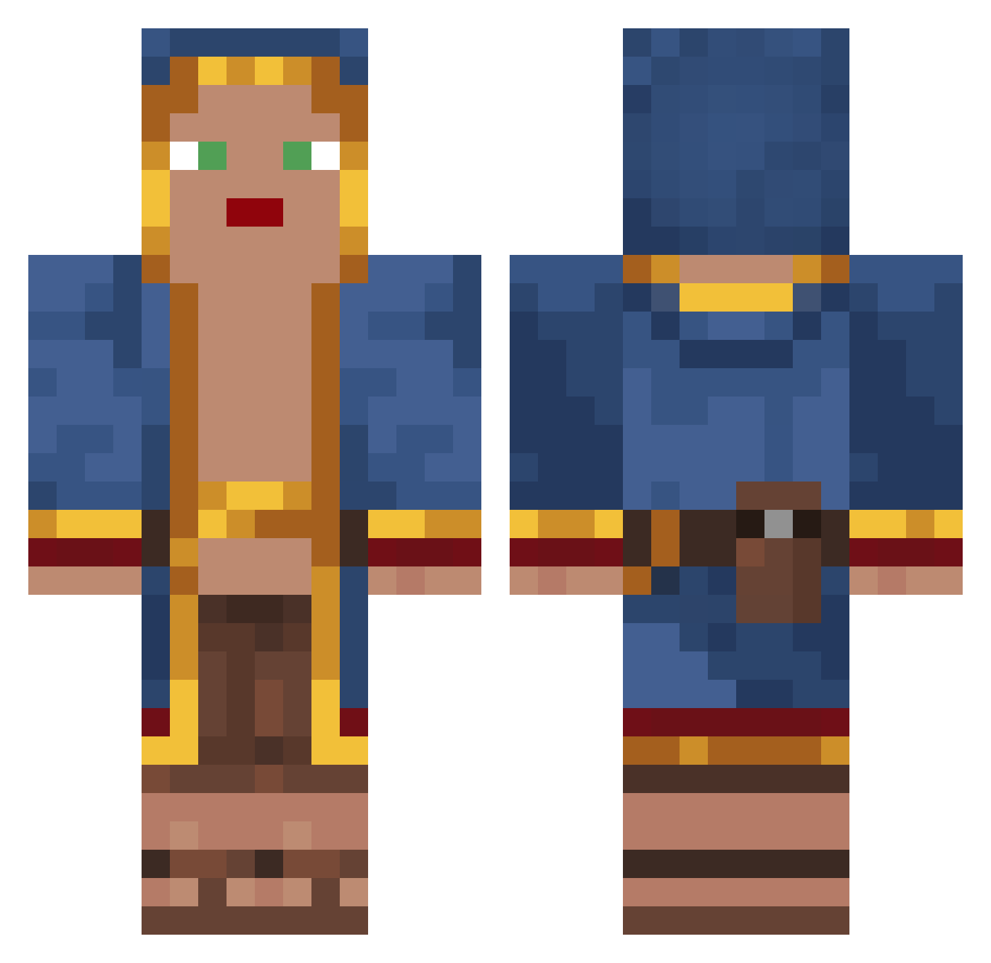 RickytheStripper Minecraft skin, front and back view