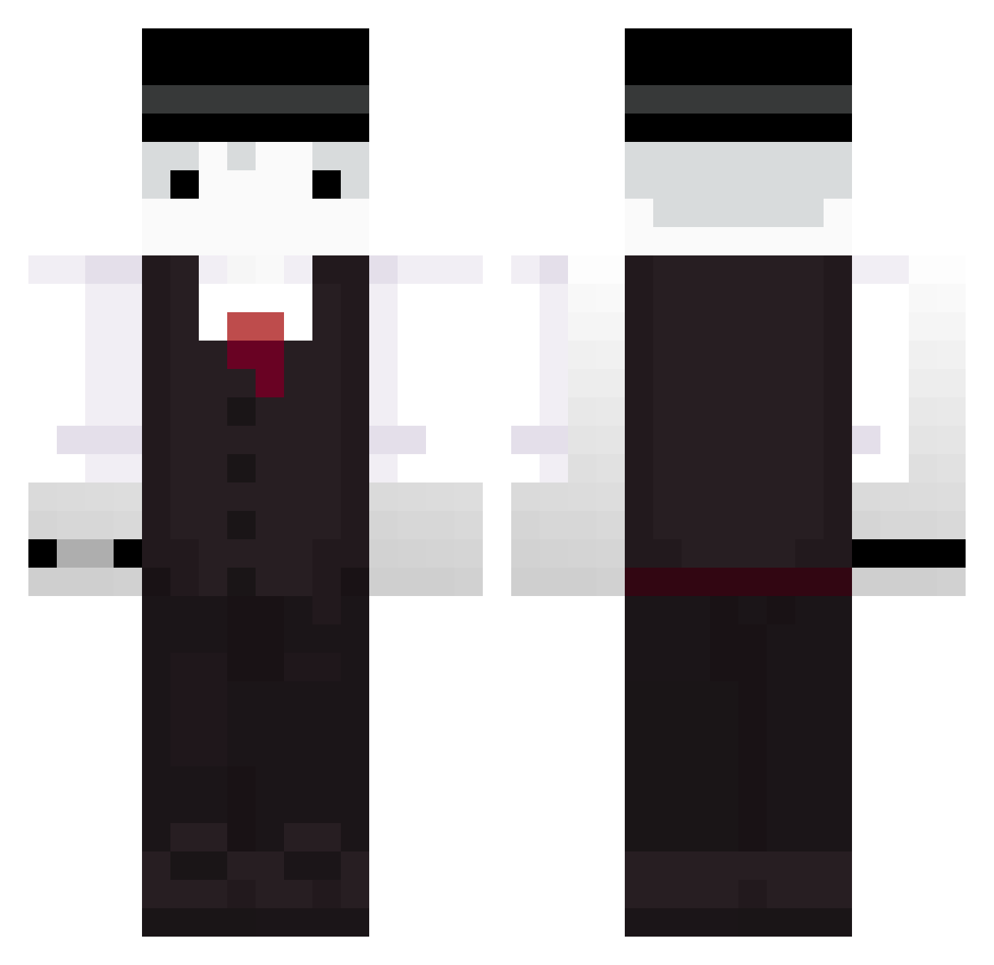 Deuzth20 Minecraft skin, front and back view