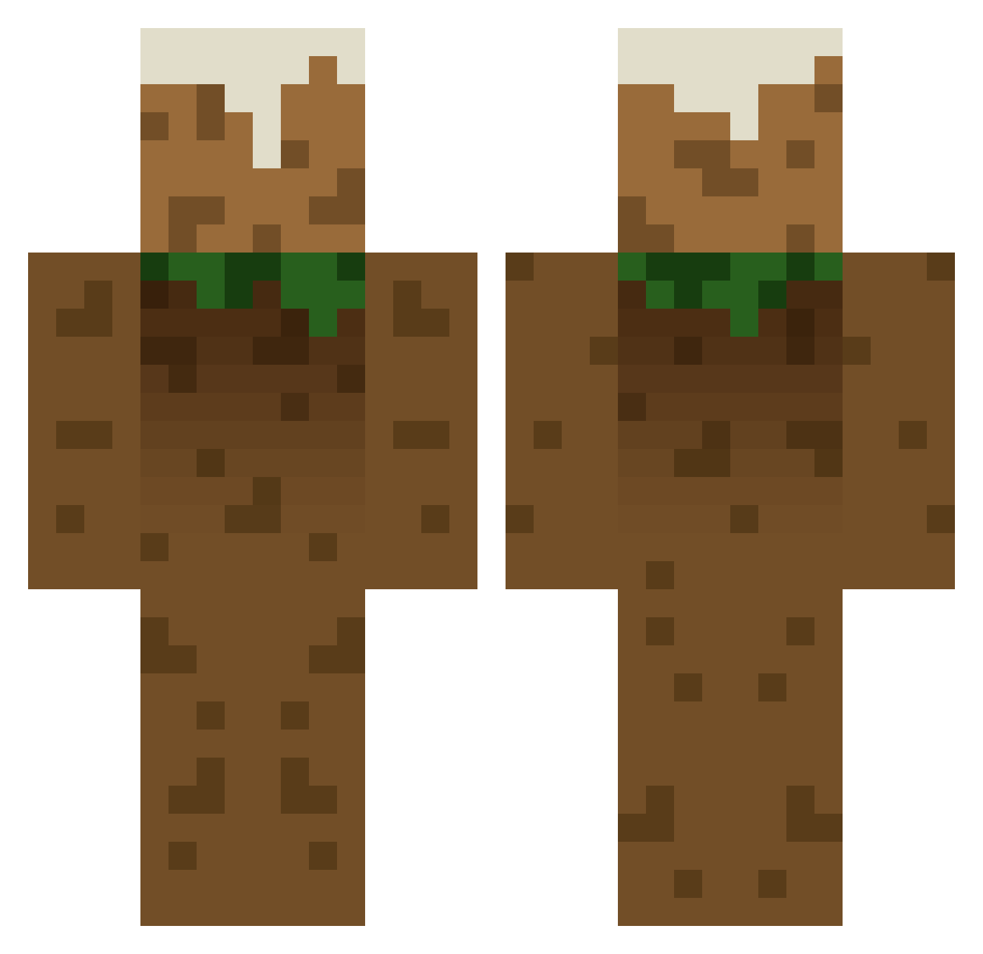 iufooi Minecraft skin, front and back view