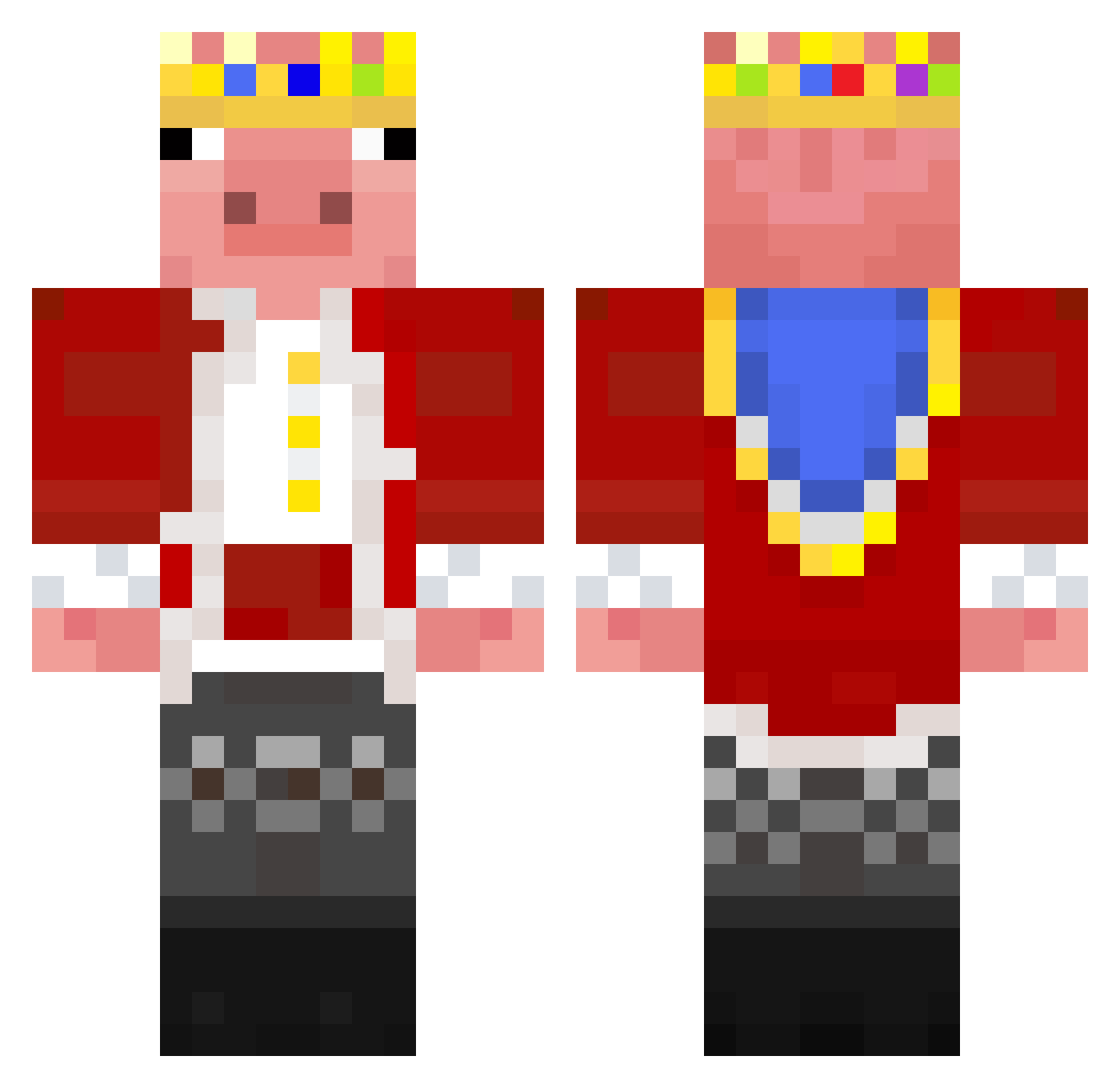 Sennar2048 Minecraft skin, front and back view