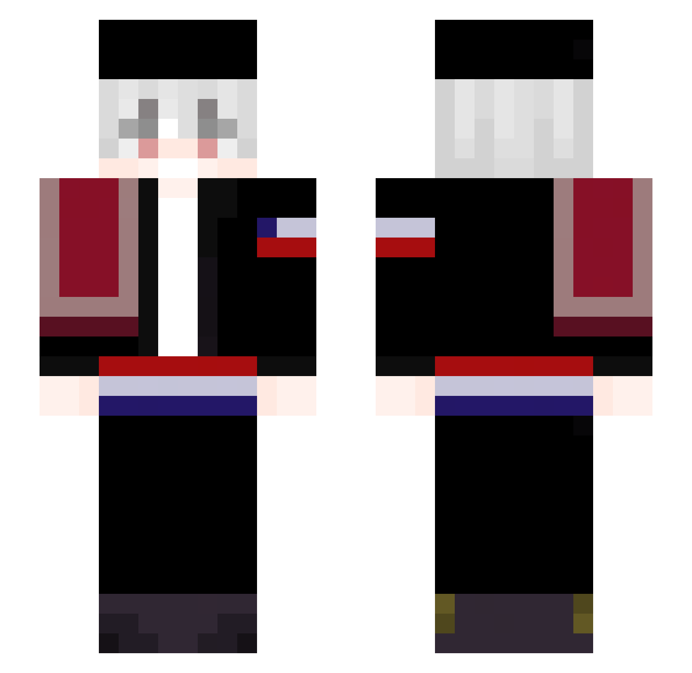 reinici0 Minecraft skin, front and back view