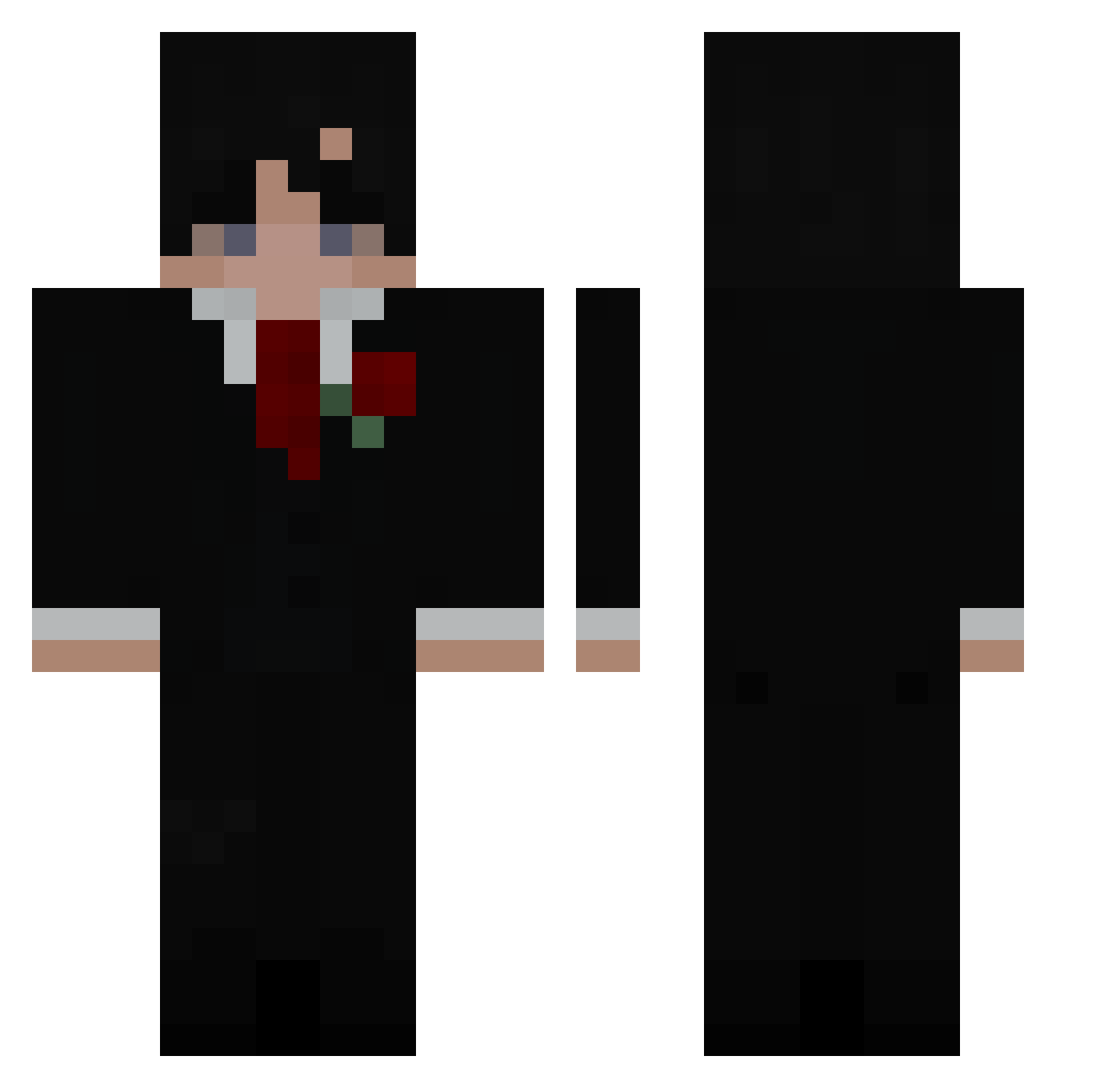 0hDragon Minecraft skin, front and back view