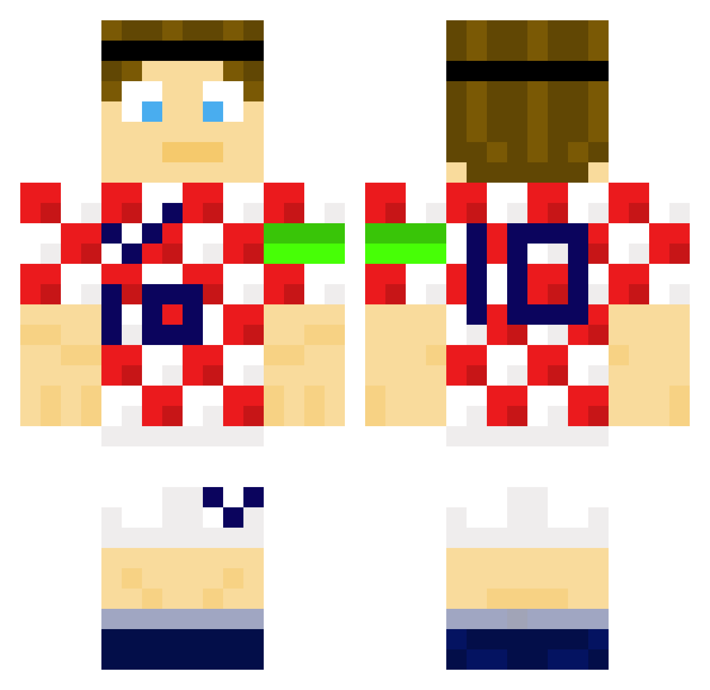 markrocker1 Minecraft skin, front and back view