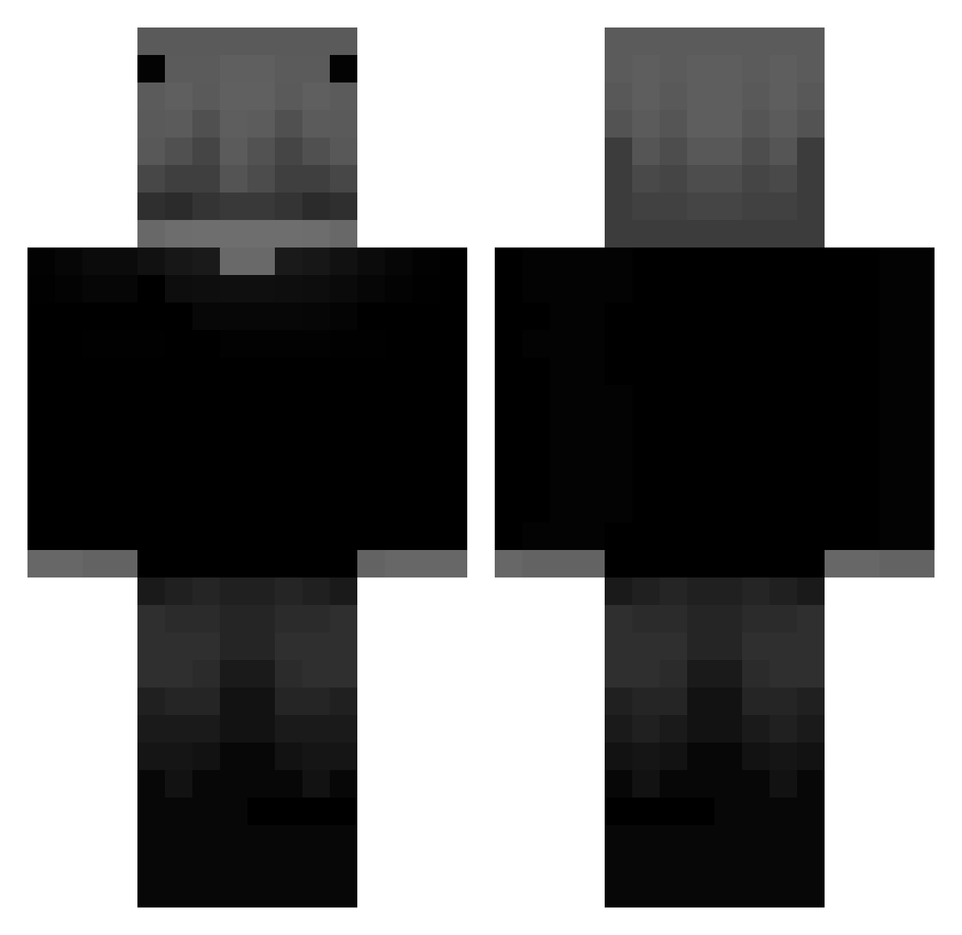 Celo303 Minecraft skin, front and back view
