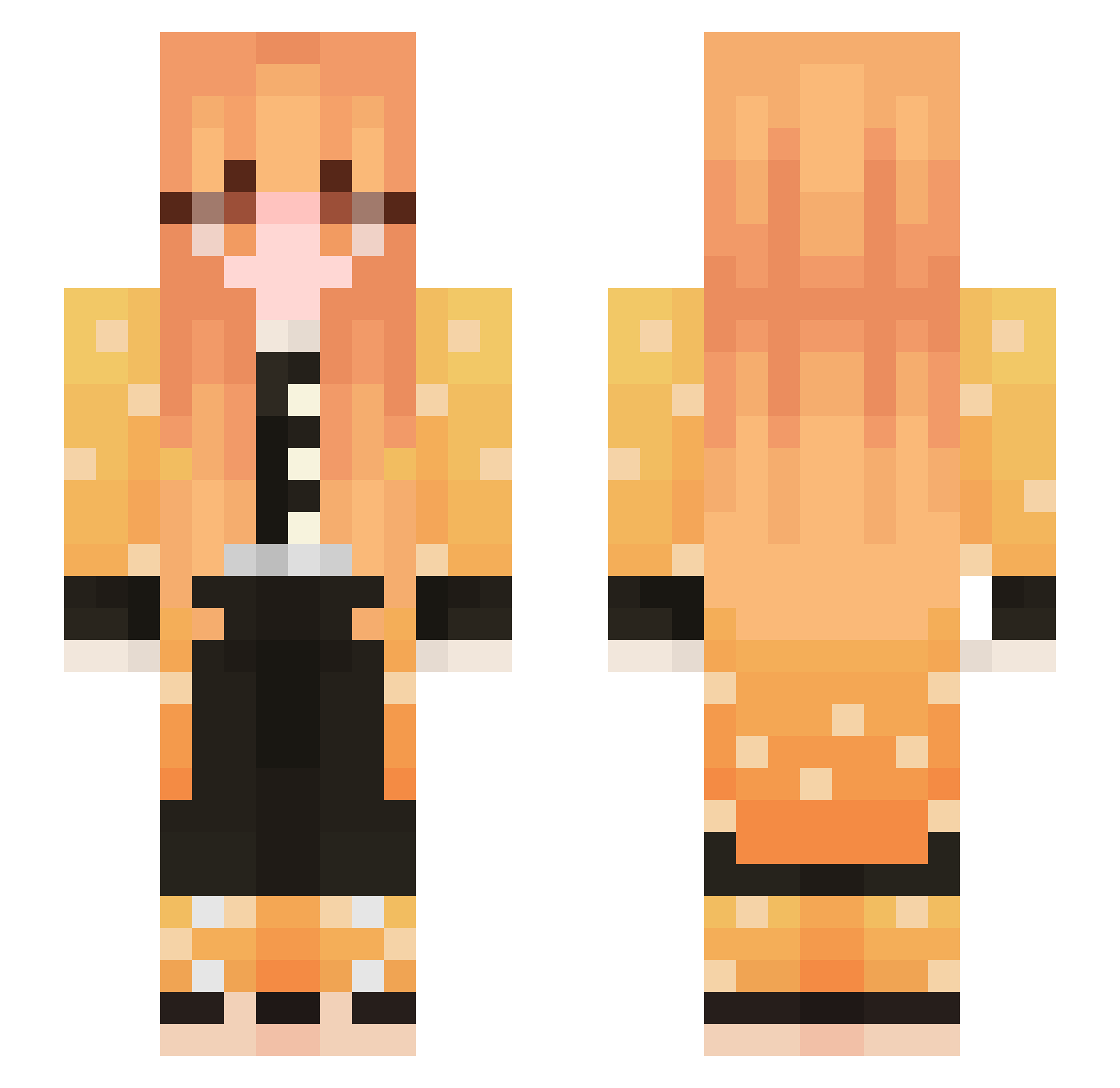 coco157i Minecraft skin, front and back view