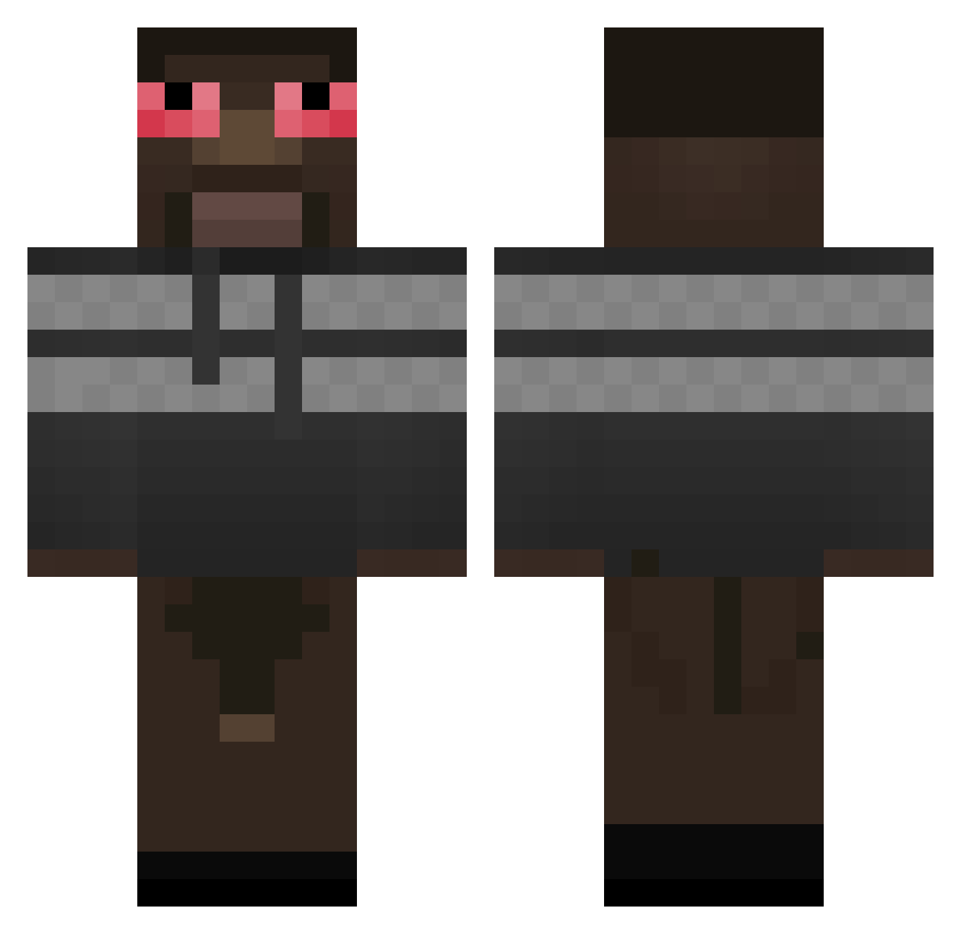 FentGeorge Minecraft skin, front and back view