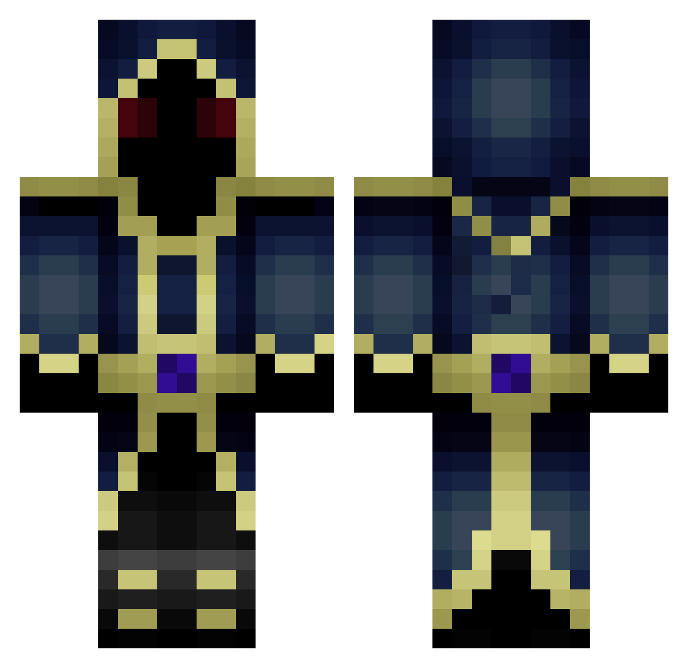 _TheArchitect_ Minecraft skin, front and back view