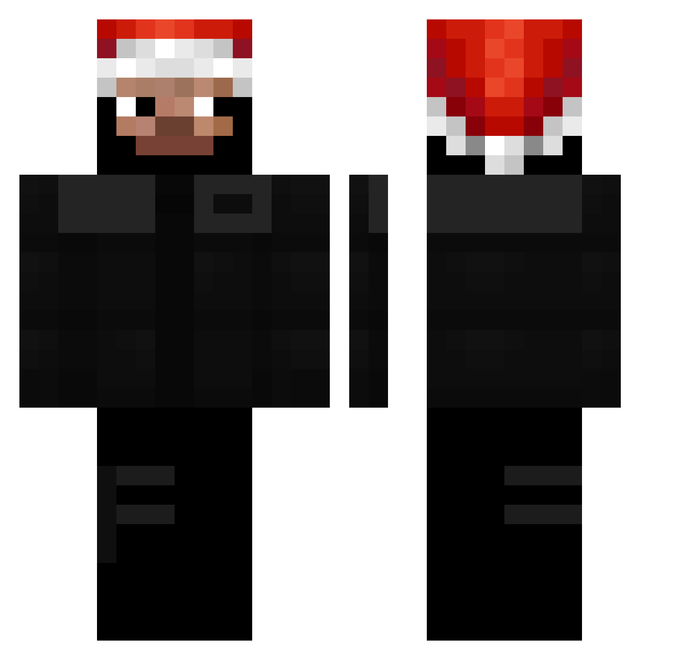Vi688nce Minecraft skin, front and back view