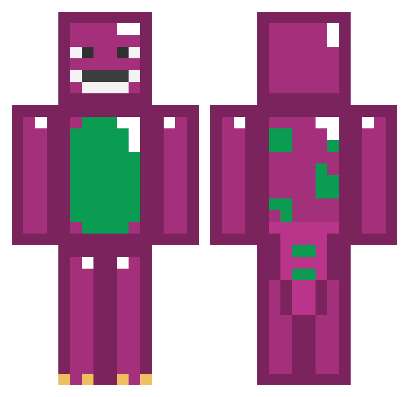 Kre8_Haze Minecraft skin, front and back view
