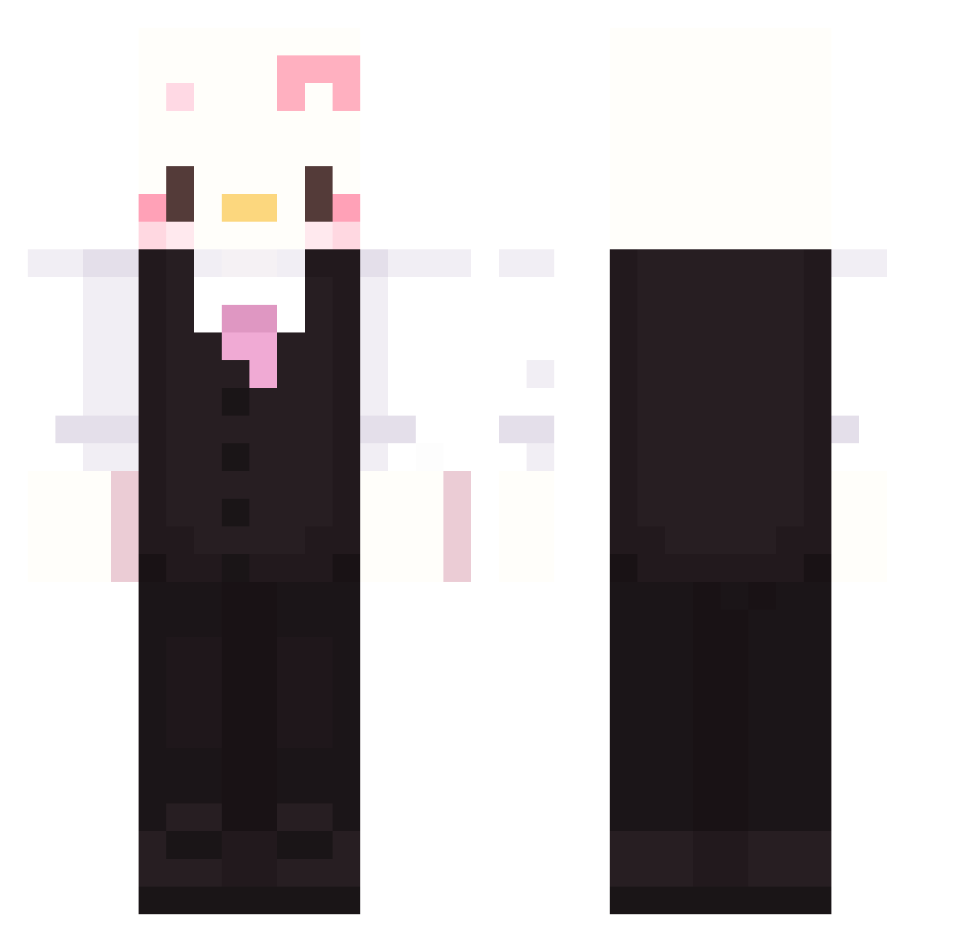 Tissid Minecraft skin, front and back view