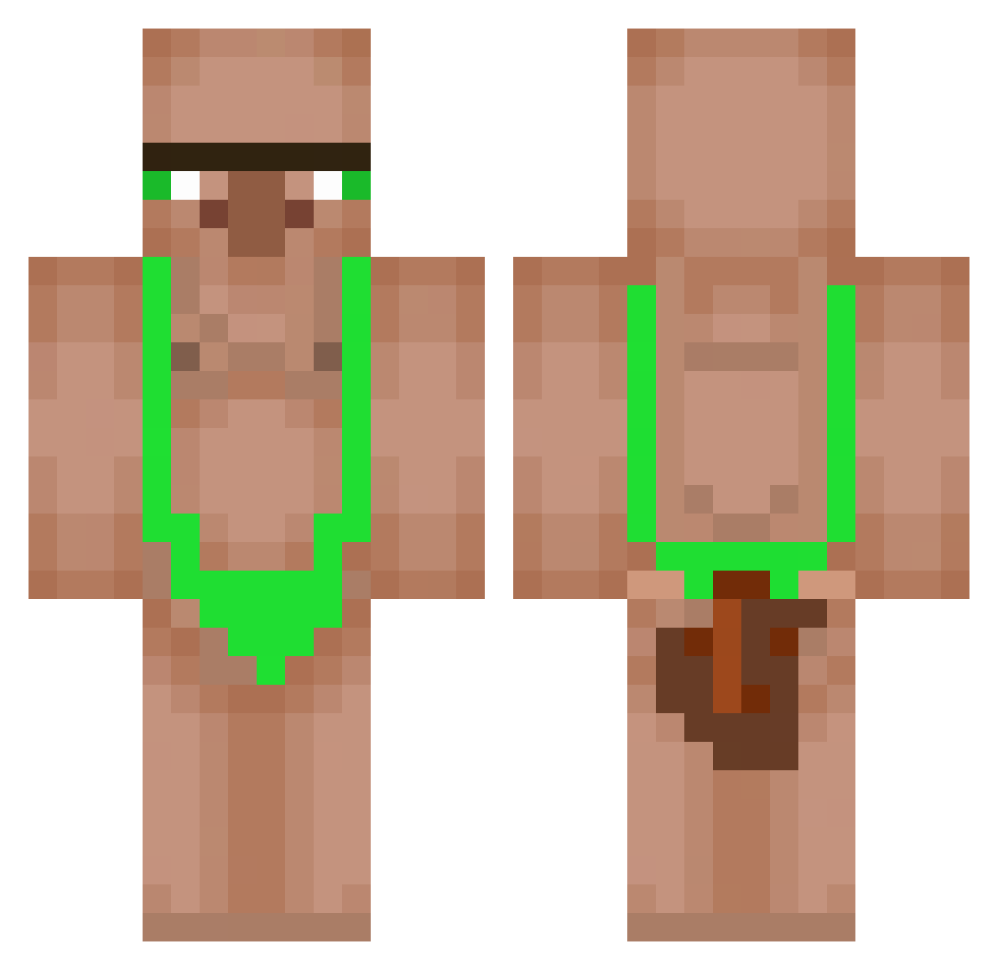 Farou69 Minecraft skin, front and back view