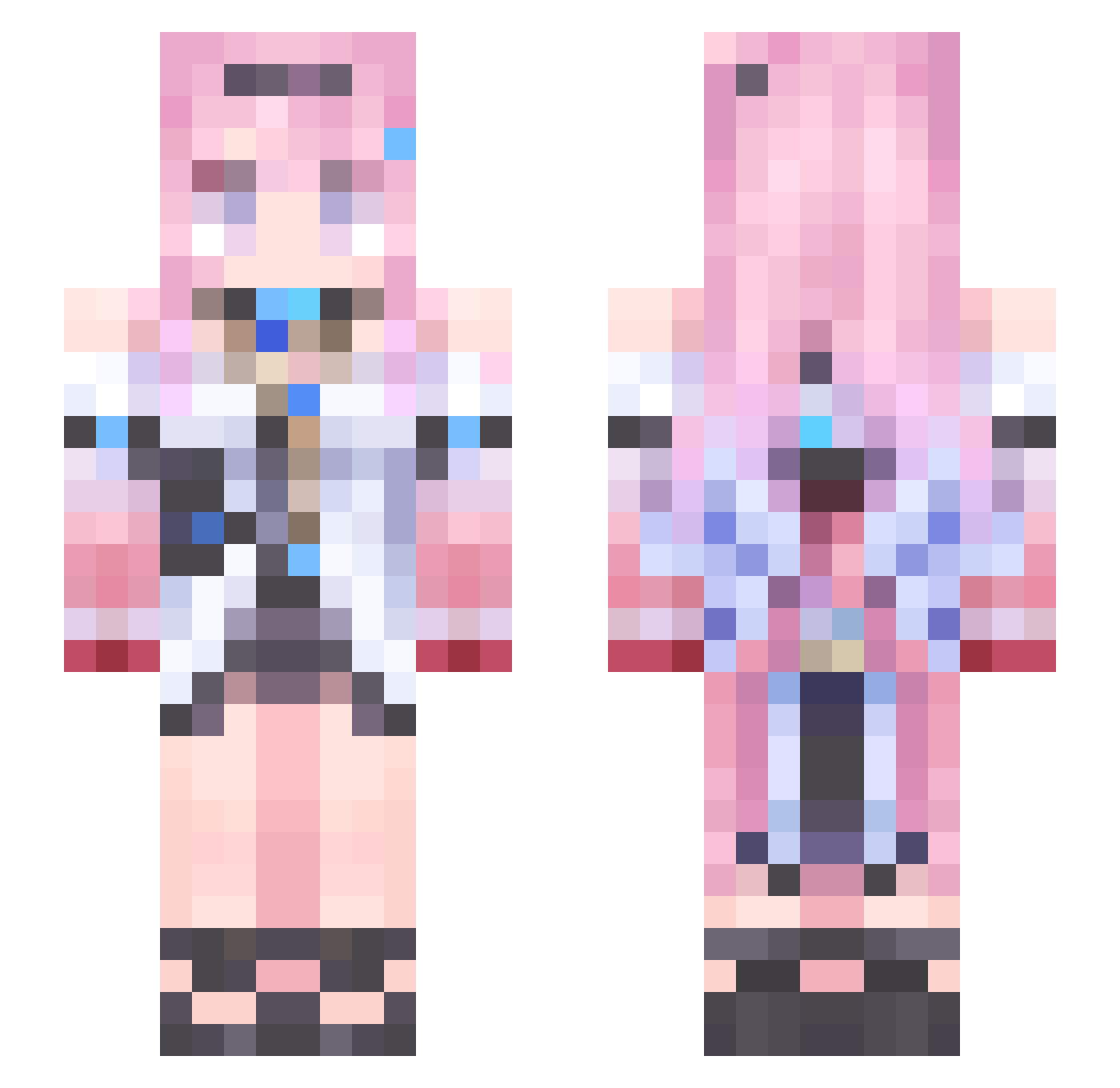 777dlz Minecraft skin, front and back view