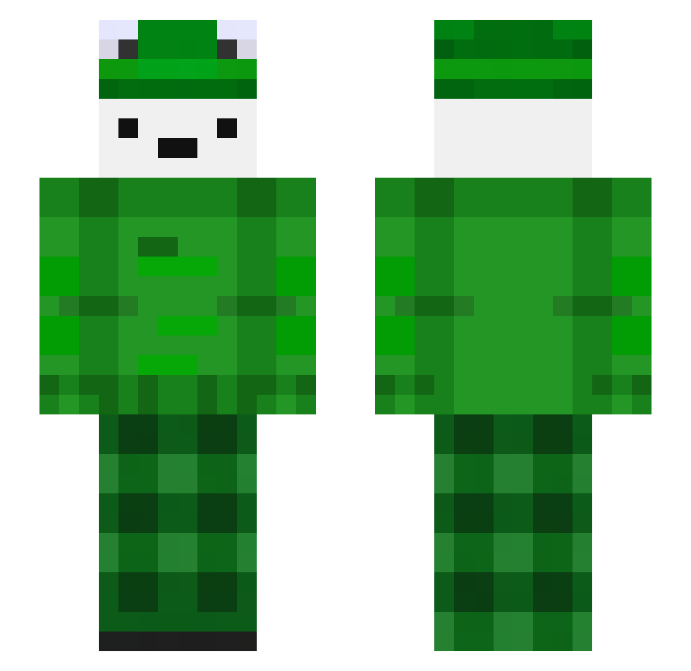 9gk2 Minecraft skin, front and back view