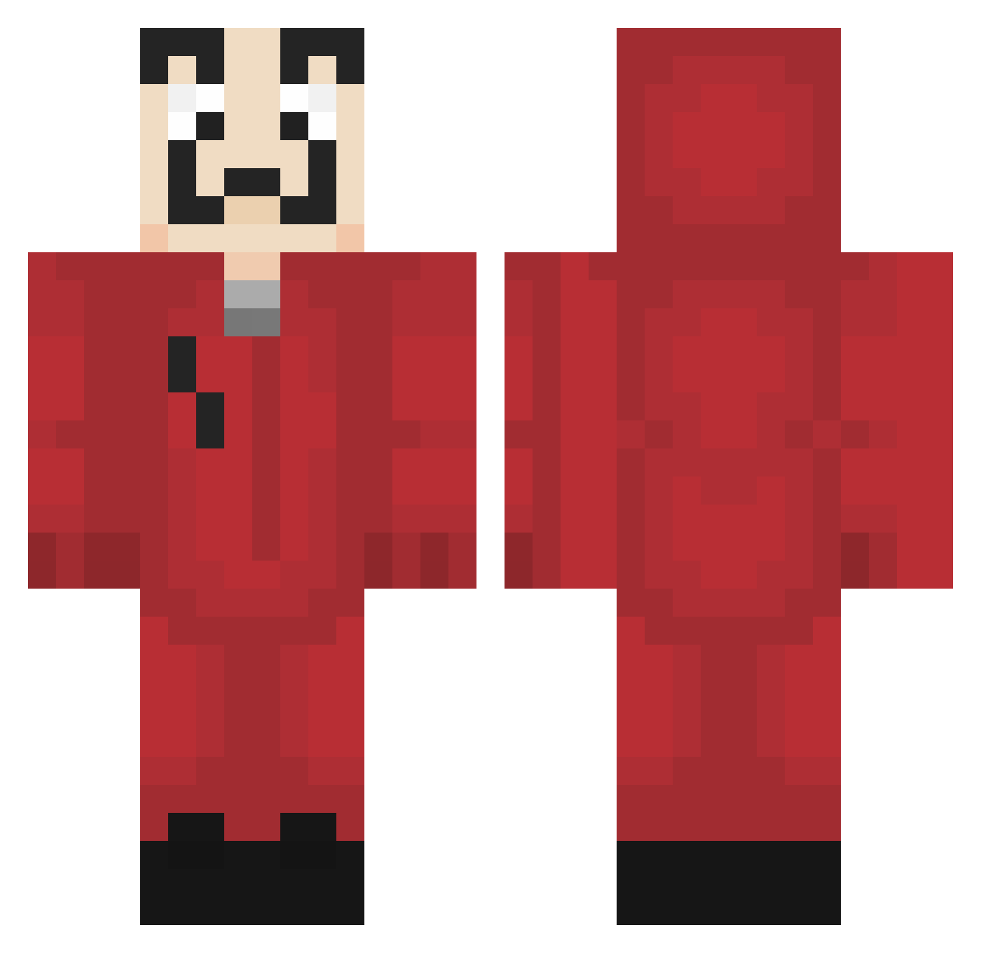 Dakarowiec420 Minecraft skin, front and back view